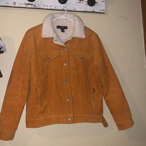FOREVER 21 SHERPA JACKET super cute jacket, orange